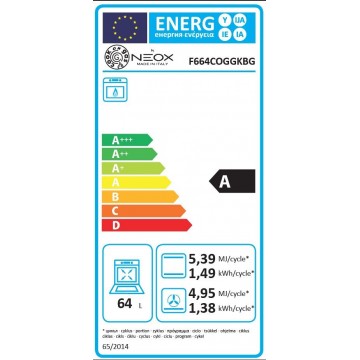 Neox F66 4 COG G K BG + FQ60 4VT GLNL Φούρνος Υγραερίου άνω Πάγκου 64lt με Εστίες Υγραερίου Π59.8εκ. Μαύρος Neox F66 4 COG G K BG + FQ60 4VT GLNL Φούρνος Υγραερίου άνω Πάγκου 64lt με Εστίες Υγραερίου Π59.8εκ. Μαύρος